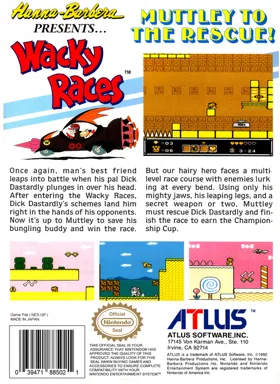 Wacky Races (USA) box cover back